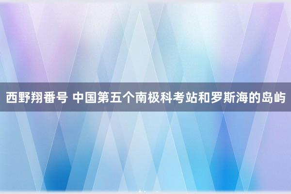 西野翔番号 中国第五个南极科考站和罗斯海的岛屿