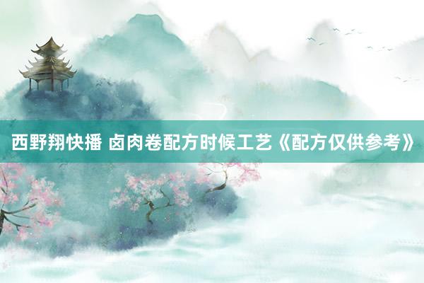 西野翔快播 卤肉卷配方时候工艺《配方仅供参考》